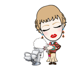 Female hairdresser in Kansai sticker #5362655