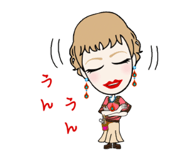 Female hairdresser in Kansai sticker #5362656