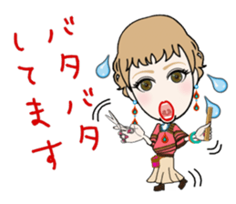 Female hairdresser in Kansai sticker #5362659
