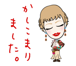 Female hairdresser in Kansai sticker #5362667