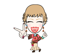 Female hairdresser in Kansai sticker #5362672