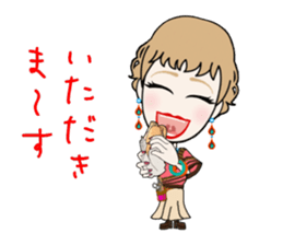 Female hairdresser in Kansai sticker #5362675