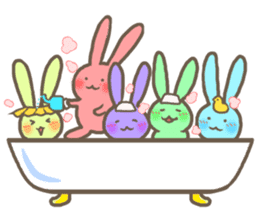 Colorful Rabbits Party!! sticker #5365685