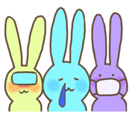 Colorful Rabbits Party!! sticker #5365692
