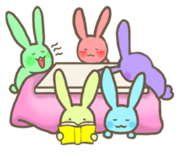 Colorful Rabbits Party!! sticker #5365693