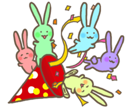 Colorful Rabbits Party!! sticker #5365700