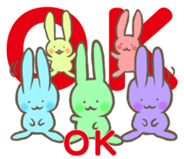 Colorful Rabbits Party!! sticker #5365702