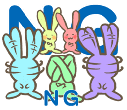 Colorful Rabbits Party!! sticker #5365703