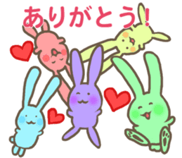 Colorful Rabbits Party!! sticker #5365710