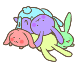 Colorful Rabbits Party!! sticker #5365715