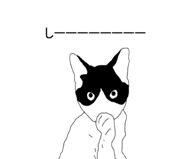 Black-and-white cat annko sticker #5367442