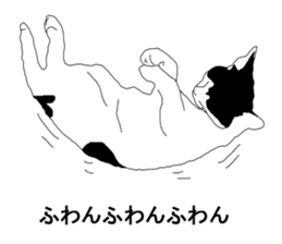 Black-and-white cat annko sticker #5367450