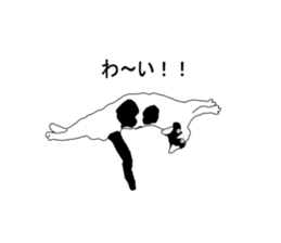 Black-and-white cat annko sticker #5367463