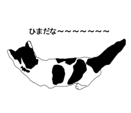 Black-and-white cat annko sticker #5367464