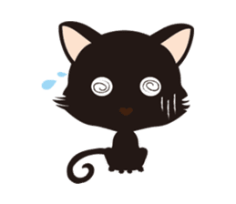 Black cat "Mew" sticker #5367511