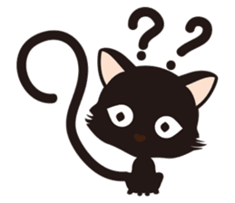 Black cat "Mew" sticker #5367513