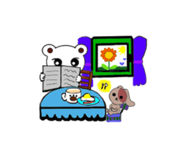 cute bobo bear and his Animal friends. sticker #5367518