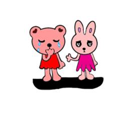 cute bobo bear and his Animal friends. sticker #5367534