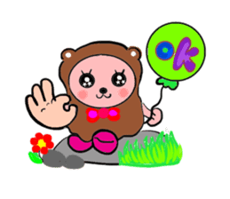 cute bobo bear and his Animal friends. sticker #5367543