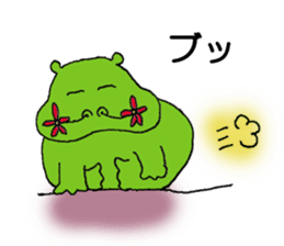 Flower hippopotamus sticker #5368258