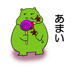 Flower hippopotamus sticker #5368263