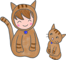 cat and girl part 4 sticker #5369660