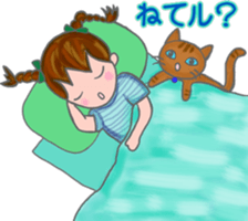 cat and girl part 4 sticker #5369670