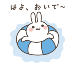 Slightly rather thick cute rabbit sticker #5370636