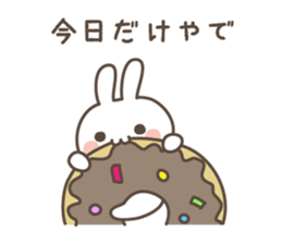 Slightly rather thick cute rabbit sticker #5370653