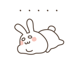 Slightly rather thick cute rabbit sticker #5370674