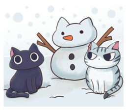 STRAYCATS in fall and winter sticker #5370717