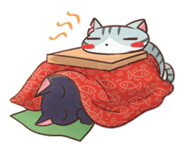 STRAYCATS in fall and winter sticker #5370718