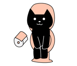 Easygoing Black Cat 2 sticker #5371408