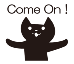 Easygoing Black Cat 2 sticker #5371411