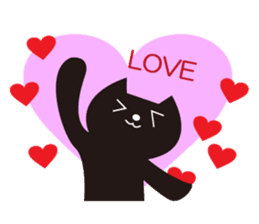 Easygoing Black Cat 2 sticker #5371430