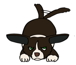 Work like a dog. sticker #5371869