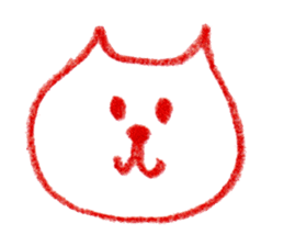 Cat Face (RAKUGAKI) sticker #5374156