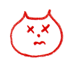 Cat Face (RAKUGAKI) sticker #5374163