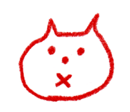 Cat Face (RAKUGAKI) sticker #5374184