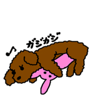 Cute family poodle More sticker #5374202