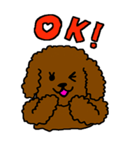 Cute family poodle More sticker #5374219