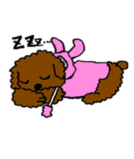Cute family poodle More sticker #5374230