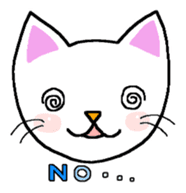 Words to use well of white cat Myi sticker #5374560