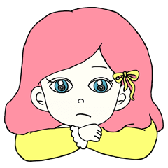 Expressionless  face girl