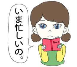 Expressionless  face girl sticker #5374841