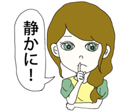 Expressionless  face girl sticker #5374845