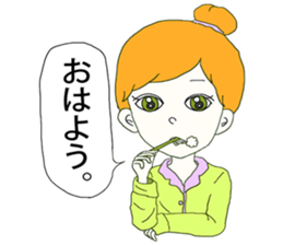 Expressionless  face girl sticker #5374856