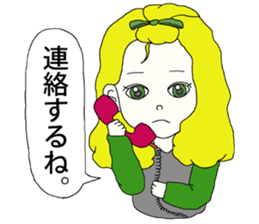 Expressionless  face girl sticker #5374863