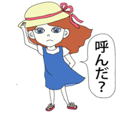 Expressionless  face girl sticker #5374867