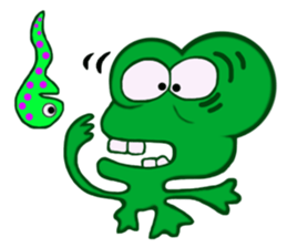 Fun frog sticker #5374921